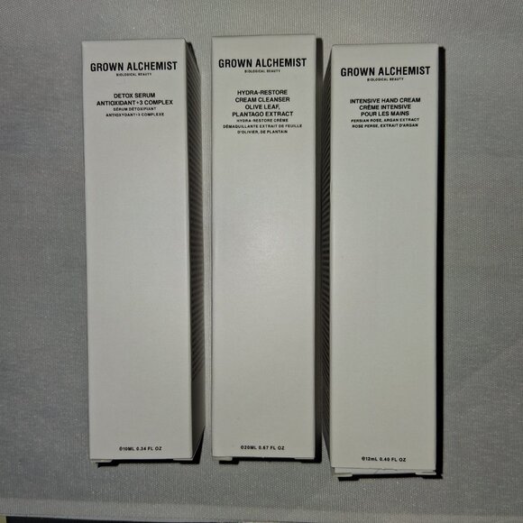 Grown Alchemist -3- Detox Serum, cream cleanser, hand cream Travel size NIB - Picture 5 of 7